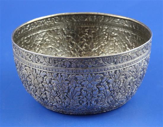 An early 20th century Chinese silver circular bowl, 4.5 oz.